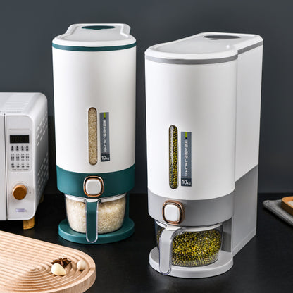 Automatic rice insect proof moisture-proof sealed household food grade large capacity press type metering rice storage bucket