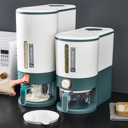 Automatic rice insect proof moisture-proof sealed household food grade large capacity press type metering rice storage bucket