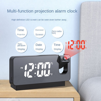 Student electronic clock Internet celebrity LED large screen mirror intelligent alarm clock luminous temperature and humidity pr