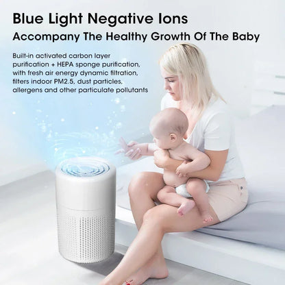 Breathe cleaner air with this compact negative ion air purifier. Removes smoke, formaldehyde, and odors—perfect for dorms, offices, or your bedroom.