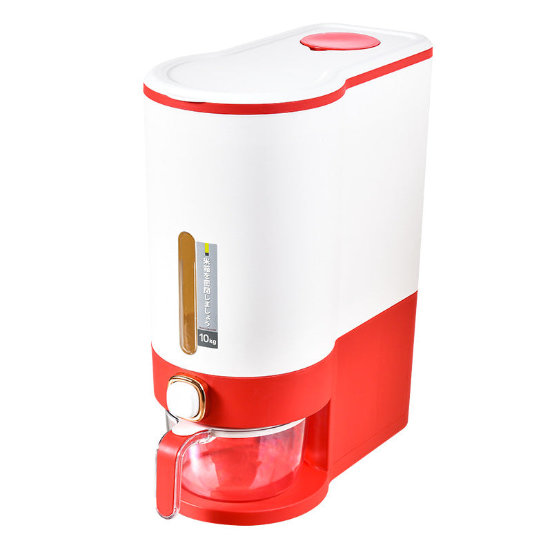 Automatic rice insect proof moisture-proof sealed household food grade large capacity press type metering rice storage bucket